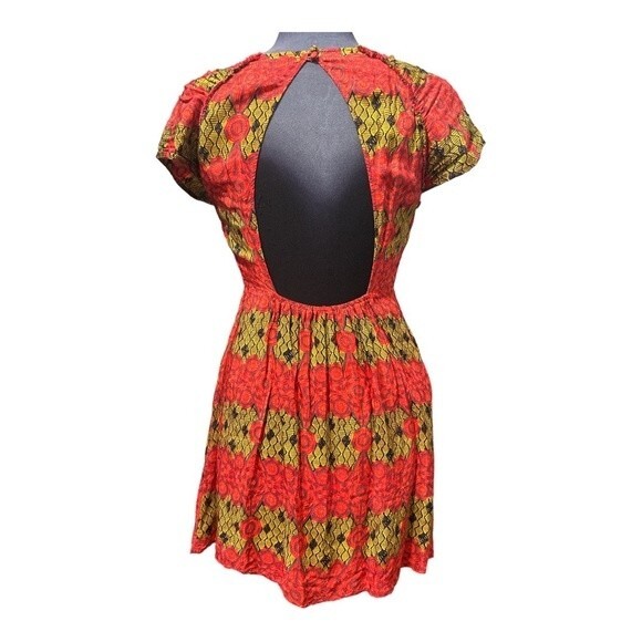 Free People Boho Backless Mini Dress Size S - Picture 2 of 6